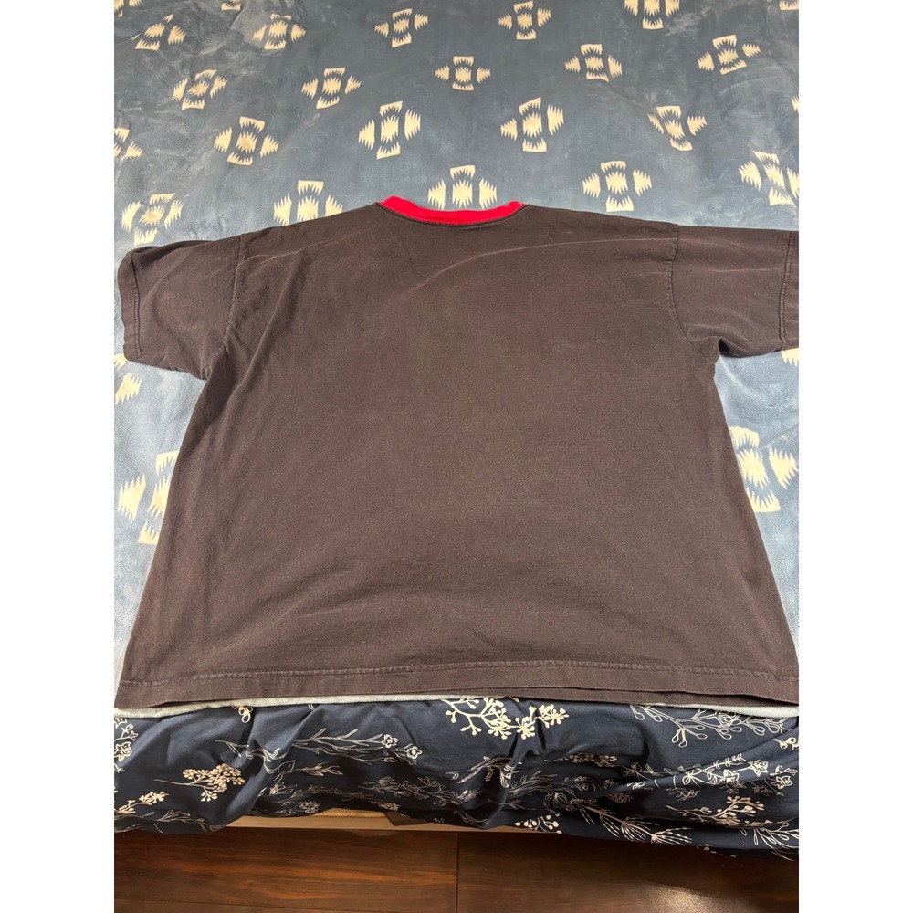 Vintage Disney 101 Dalmatians Graphic Ringer T-Shirt Black Red XL 90s Puppy - Picture 8 of 9